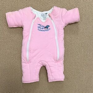 Pink Baby Merlin Magic Sleepsuit Footie